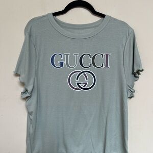 The Spring Shop Fashion Logo T-Shirt in Light Green